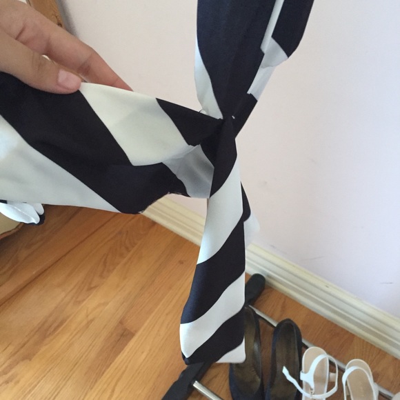 Topshop Striped Splice Blouse - Picture 6 of 8